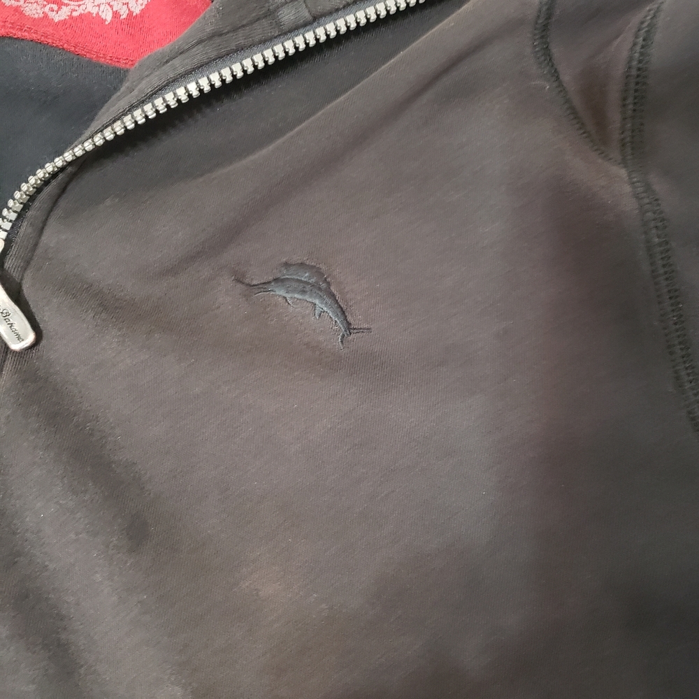 Tommy Bahama full zip Jacket Men's medium black - Picture 3 of 8